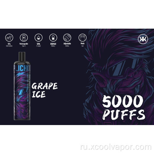 Xcoolvape Лучшие продажи 5000 слойных одноразовых vapes hqd